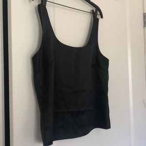 Black silk cami in M